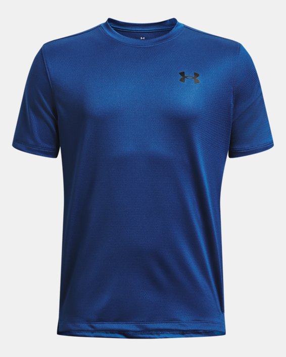 Boys' UA Tech™ Vent Short Sleeve in Blue image number 0